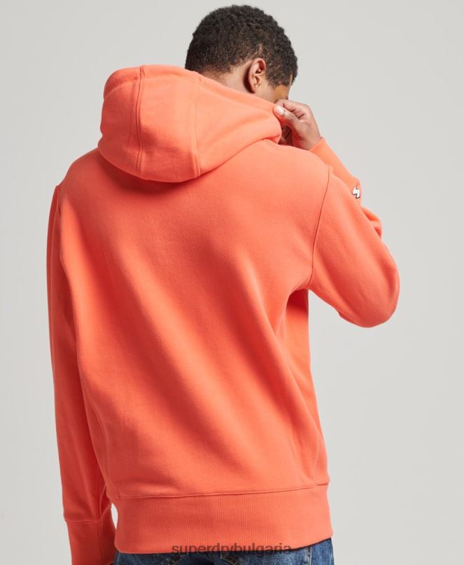 Superdry облекло N00H6012 корал мъже качулка с микро лого