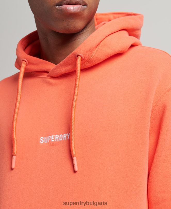 Superdry облекло N00H6012 корал мъже качулка с микро лого