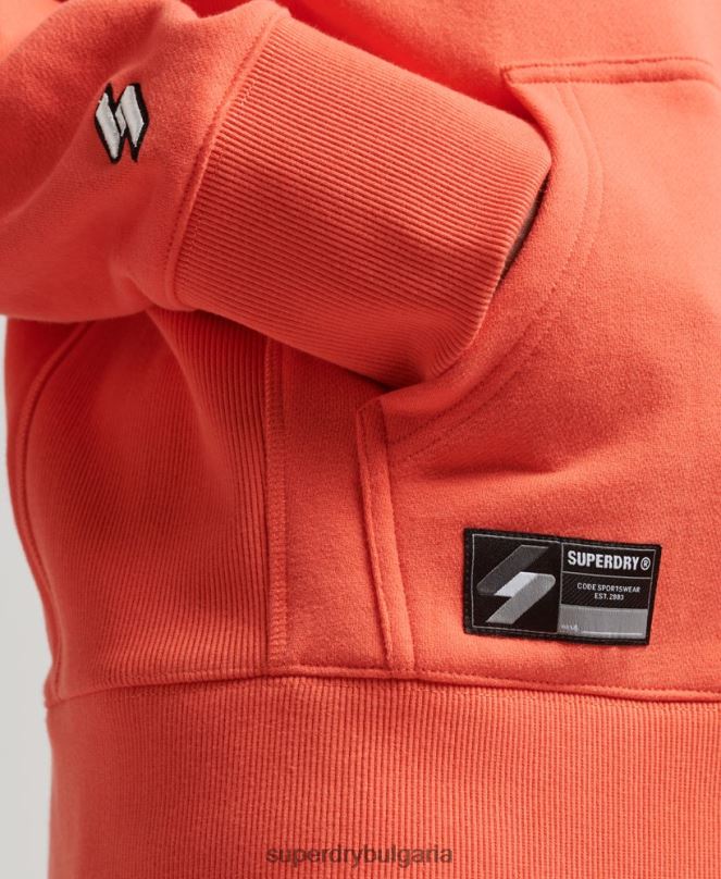 Superdry облекло N00H6012 корал мъже качулка с микро лого