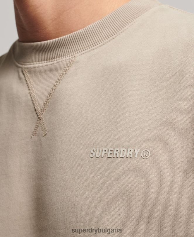 Superdry облекло N00H608 тъмно сив мъже суитшърт на екипажа с кодове