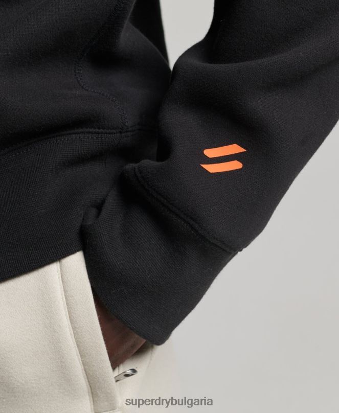 Superdry облекло N00H630 черен мъже код спортно облекло суичър crew