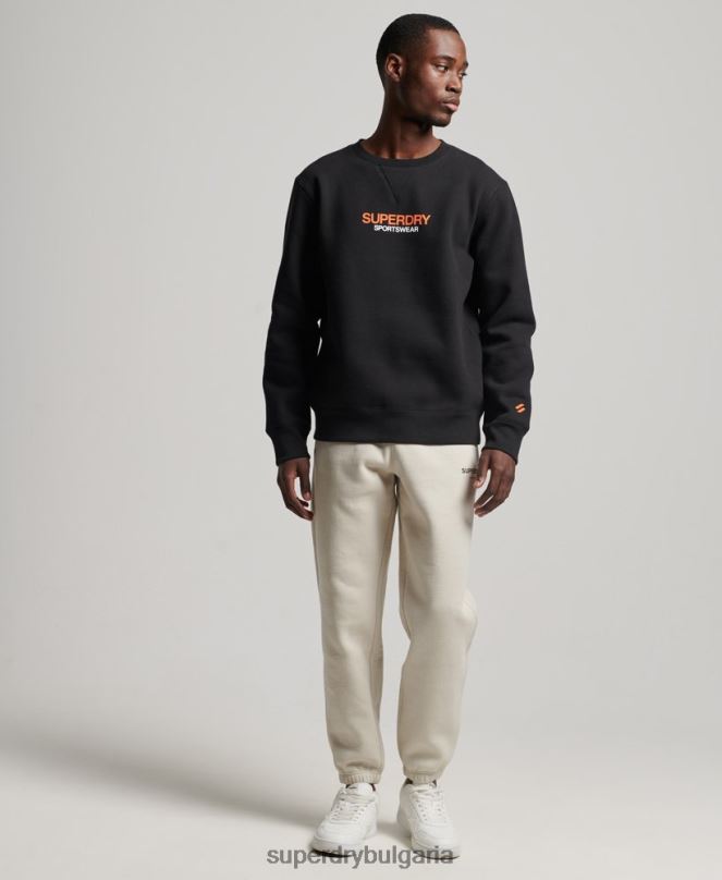 Superdry облекло N00H630 черен мъже код спортно облекло суичър crew