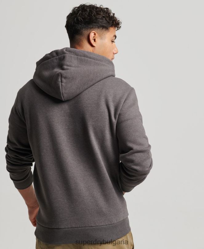 Superdry облекло N00H638 черен мъже ретро сенчеста качулка