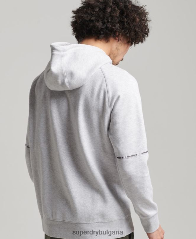 Superdry облекло N00H647 сиво мъже технологична качулка