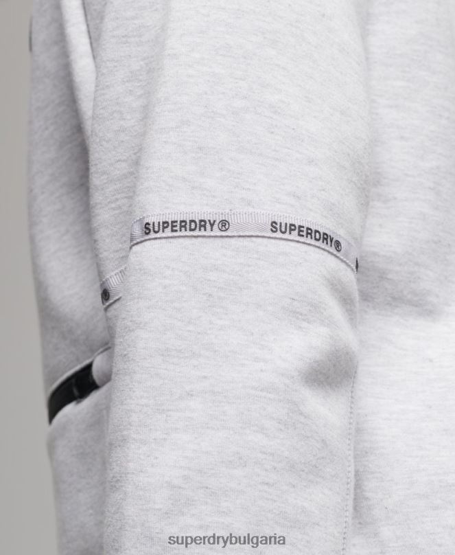 Superdry облекло N00H647 сиво мъже технологична качулка