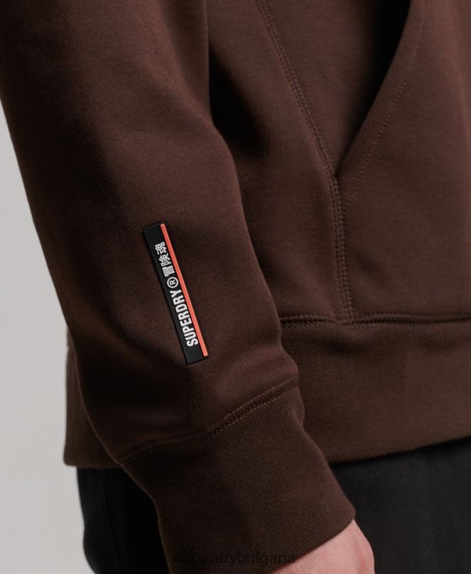 Superdry облекло N00H648 кафяво мъже технологична качулка