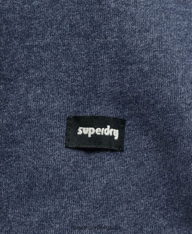 Superdry облекло N00H651 син мъже винтидж ретро повтаряща се качулка