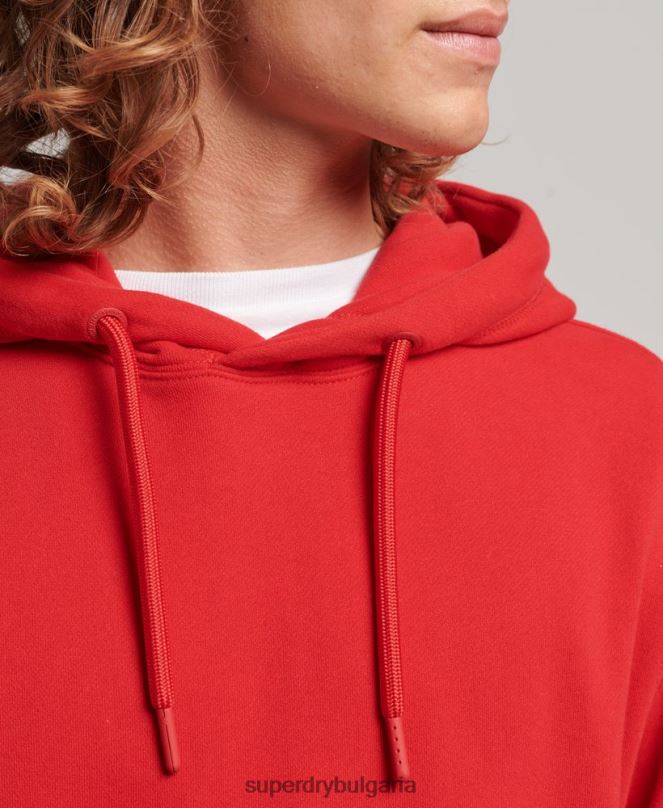 Superdry облекло N00H655 червен мъже качулка с апликации