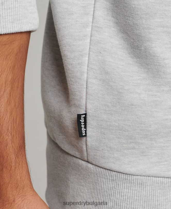 Superdry облекло N00H65 светло сив мъже creatures crew суичър