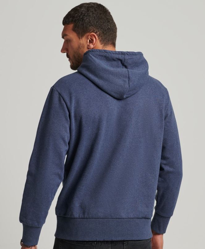Superdry облекло N00H665 син мъже рециклирана градска качулка