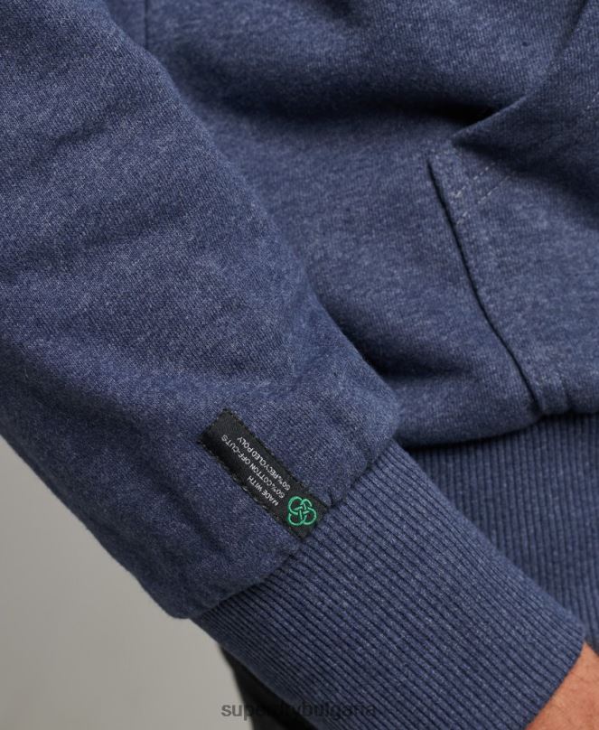 Superdry облекло N00H665 син мъже рециклирана градска качулка