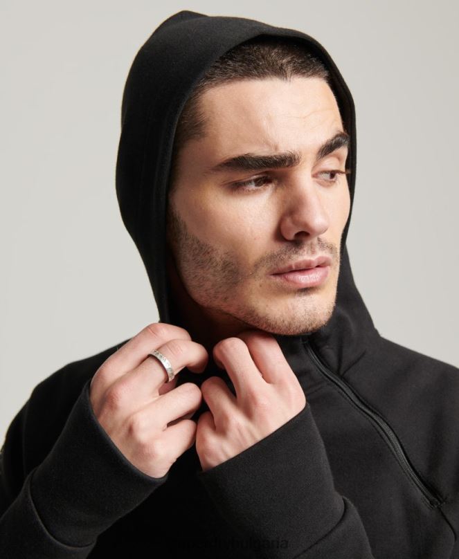 Superdry облекло N00H683 черен мъже суичър gymtech