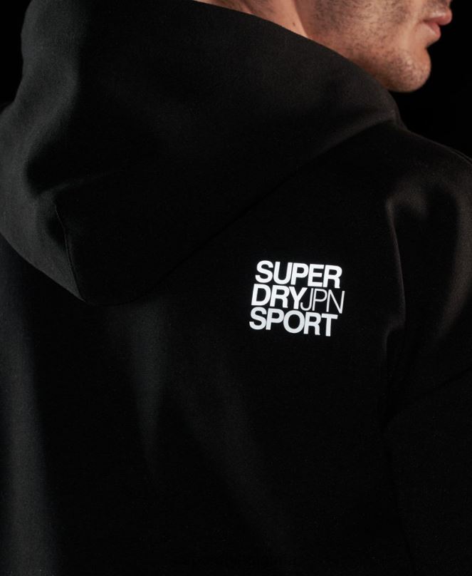 Superdry облекло N00H683 черен мъже суичър gymtech