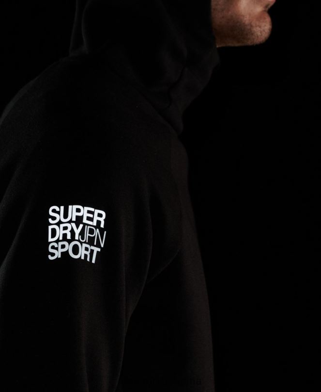 Superdry облекло N00H683 черен мъже суичър gymtech