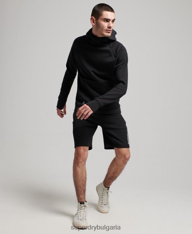 Superdry облекло N00H683 черен мъже суичър gymtech