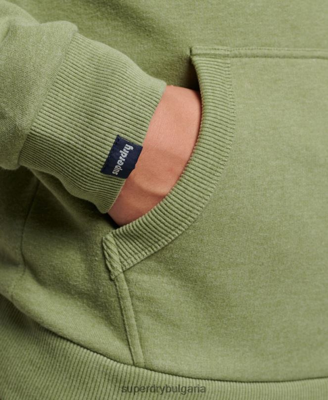Superdry облекло N00H684 зелено мъже ретро сенчеста качулка