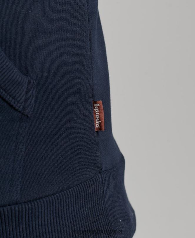Superdry облекло N00H697 военноморски флот мъже винтидж качулка с лого