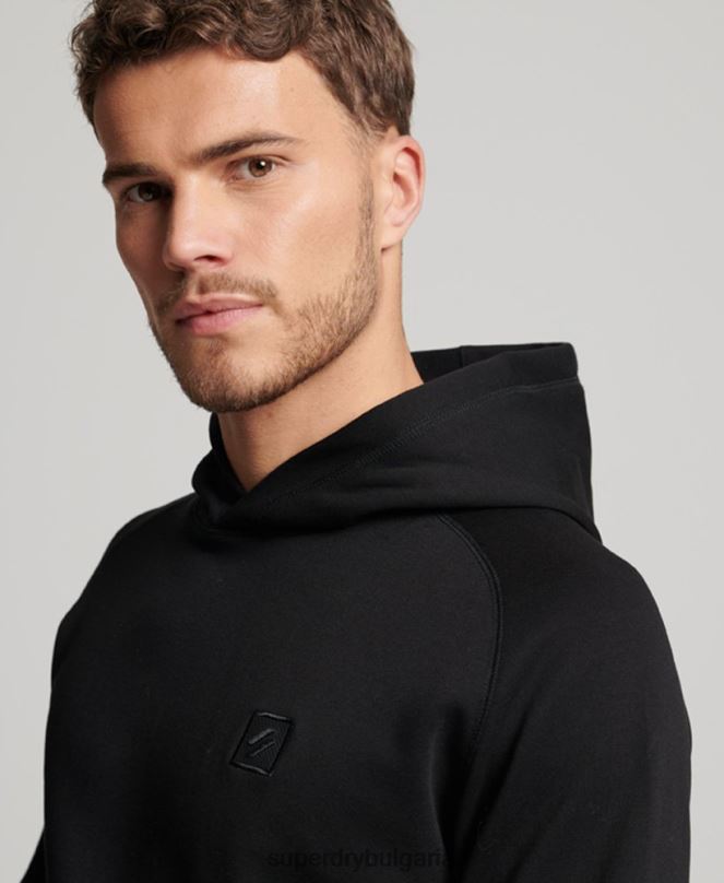 Superdry облекло N00H711 черен мъже технологична качулка