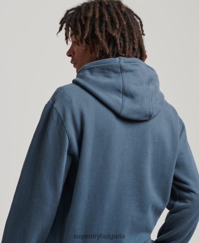 Superdry облекло N00H717 тъмно синьо мъже xp-d графичен свободен суичър с качулка