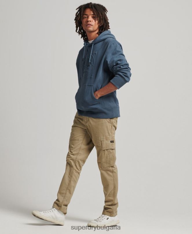 Superdry облекло N00H717 тъмно синьо мъже xp-d графичен свободен суичър с качулка