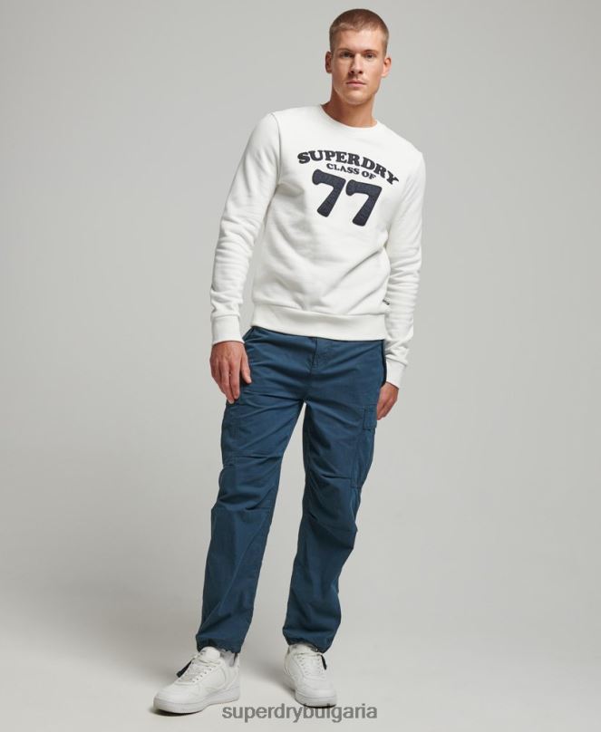 Superdry облекло N00H724 сметана мъже реколта cooper класически суичър crew