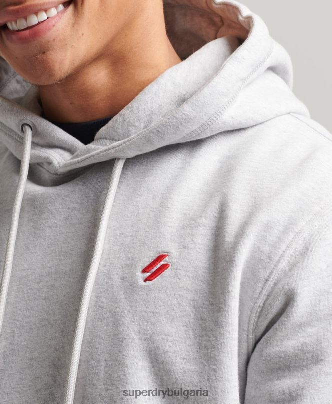 Superdry облекло N00H732 сиво мъже суичър с качулка
