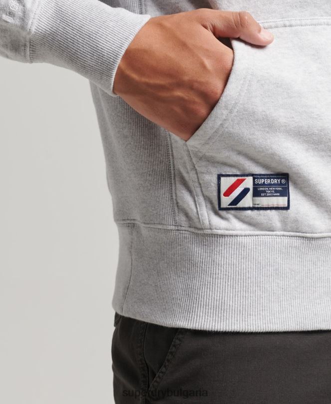 Superdry облекло N00H732 сиво мъже суичър с качулка