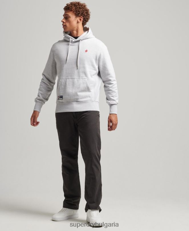 Superdry облекло N00H732 сиво мъже суичър с качулка