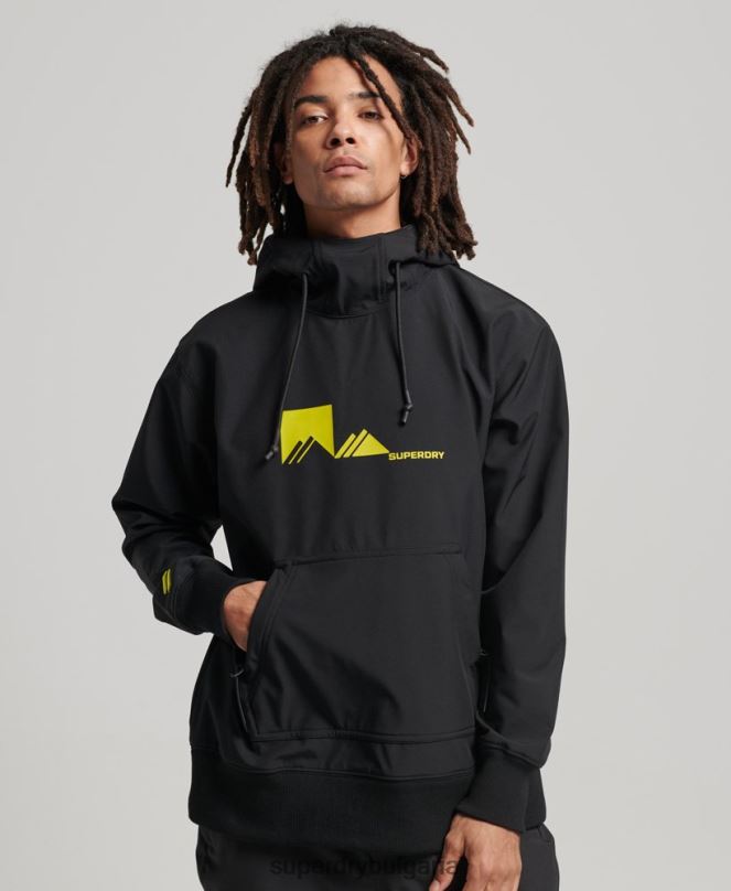 Superdry облекло N00H734 черен мъже качулка снежна технология
