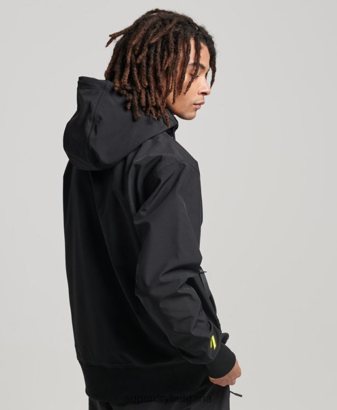 Superdry облекло N00H734 черен мъже качулка снежна технология