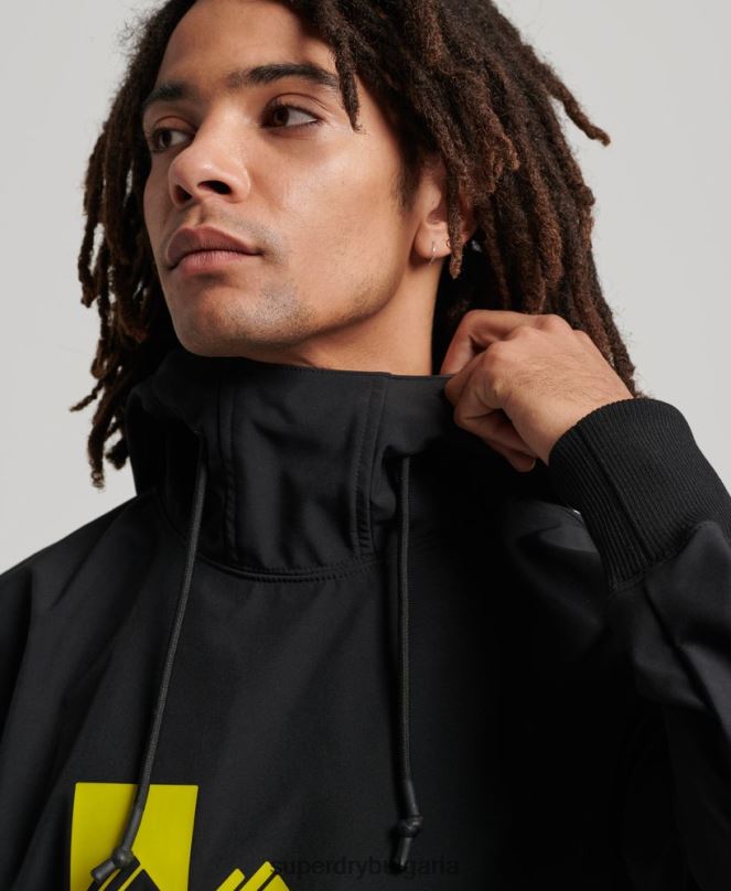 Superdry облекло N00H734 черен мъже качулка снежна технология