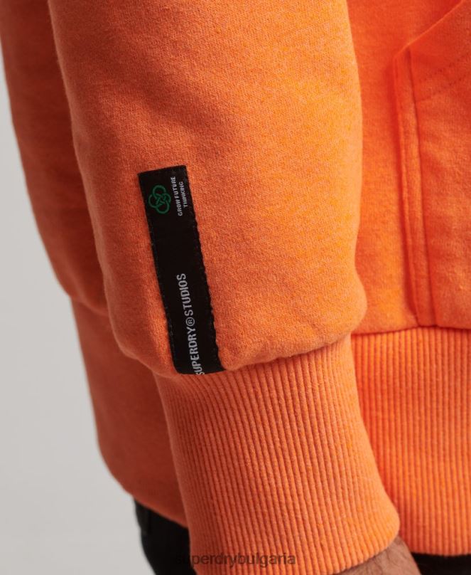 Superdry облекло N00H747 оранжево мъже рециклирана градска качулка