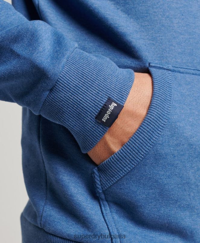 Superdry облекло N00H753 военноморски флот мъже ретро сенчеста качулка