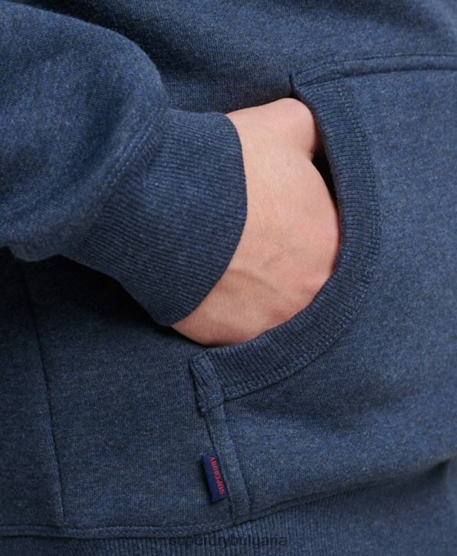 Superdry облекло N00H754 военноморски флот мъже ретро суичър с бродирано лого
