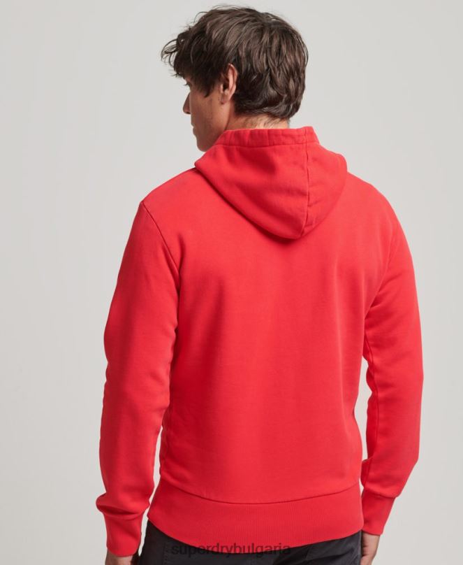 Superdry облекло N00H759 червен мъже психологически рок качулка