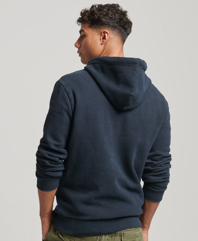 Superdry облекло N00H813 военноморски флот мъже винтидж качулка Shapers & Makers