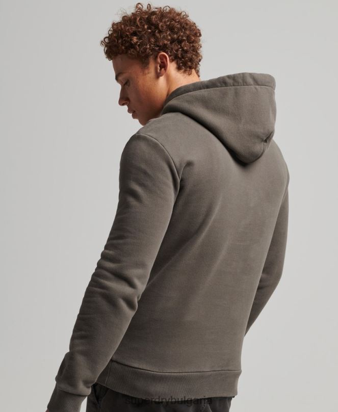 Superdry облекло N00H815 тъмно сив мъже стилизирана и изработена качулка