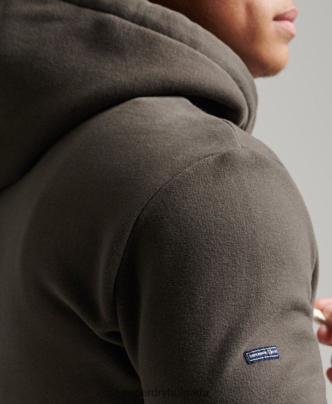 Superdry облекло N00H815 тъмно сив мъже стилизирана и изработена качулка