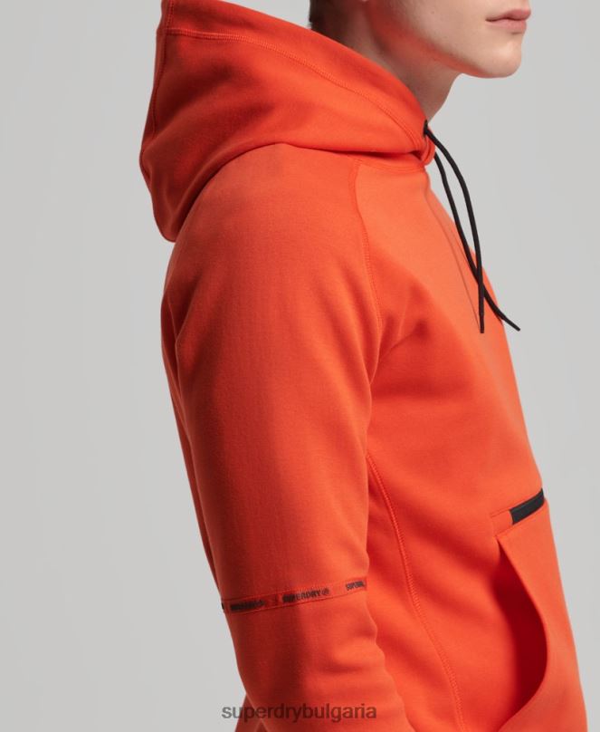 Superdry облекло N00H829 оранжево мъже технологична качулка