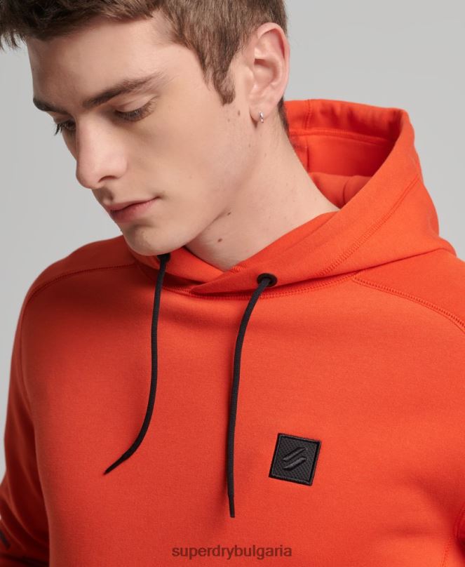Superdry облекло N00H829 оранжево мъже технологична качулка
