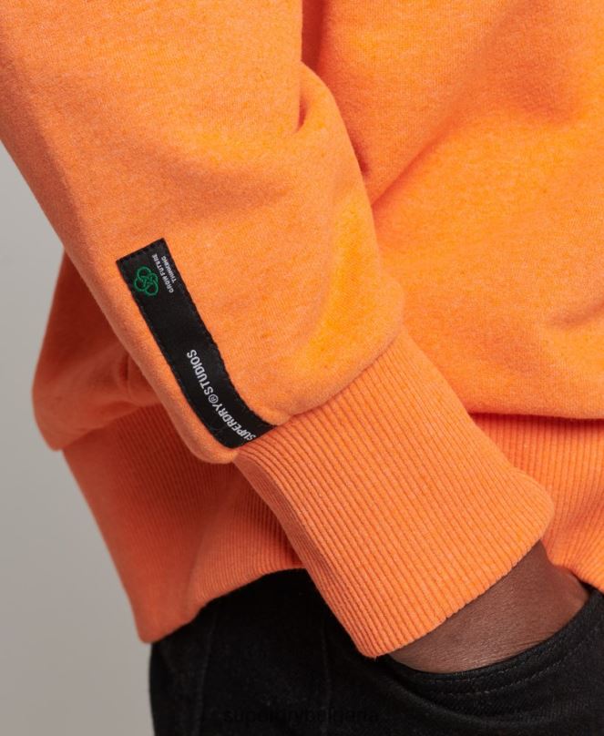 Superdry облекло N00H830 оранжево мъже рециклиран суитшърт city crew