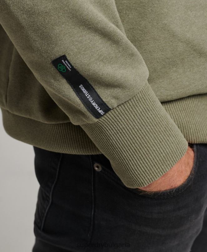 Superdry облекло N00H831 каки мъже рециклиран суитшърт city crew