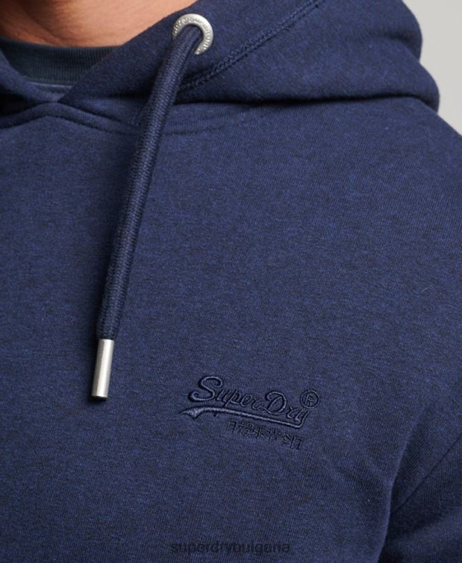 Superdry облекло N00H838 военноморски флот мъже ретро суичър с бродирано лого