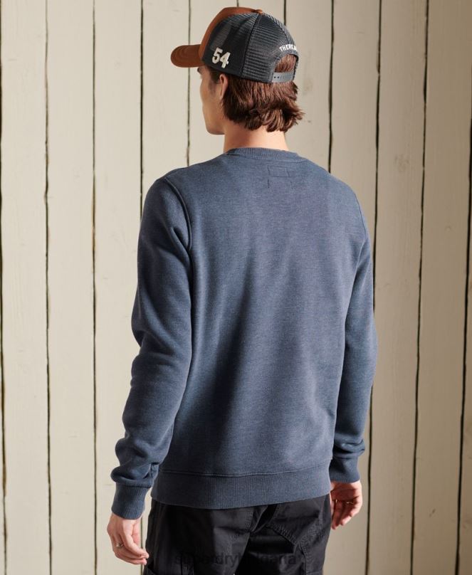 Superdry облекло N00H846 военноморски флот мъже суичър Heritage Mountain crew