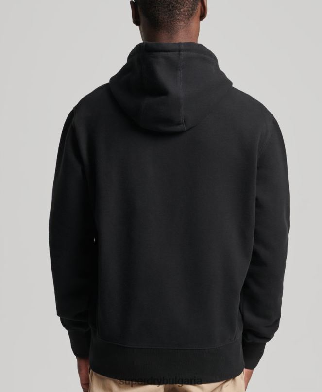Superdry облекло N00H861 черен мъже суичър с качулка