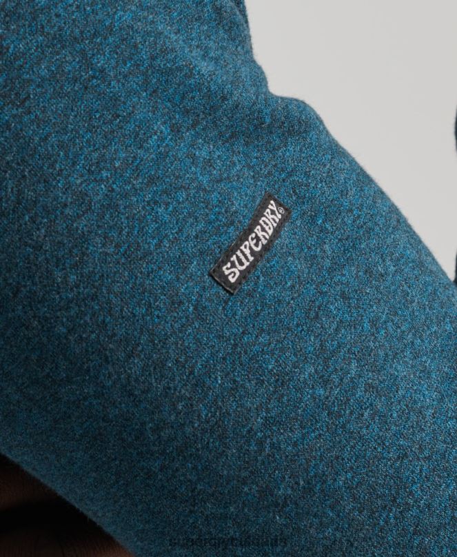 Superdry облекло N00H862 син мъже качулка в тон