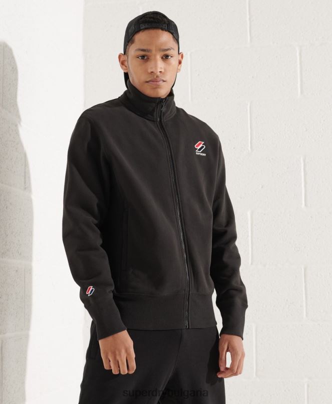 Superdry облекло N00H872 черен мъже най-важното спортно горнище за писта