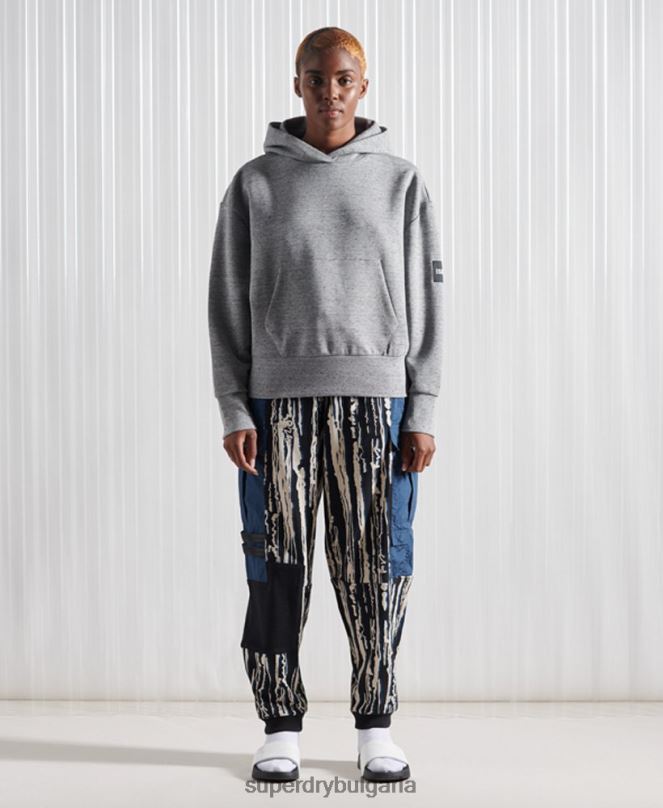 Superdry облекло N00H874 сиво мъже ограничено издание sdx кутия падаща качулка