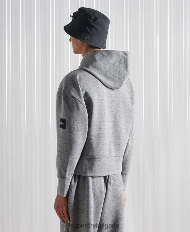 Superdry облекло N00H874 сиво мъже ограничено издание sdx кутия падаща качулка