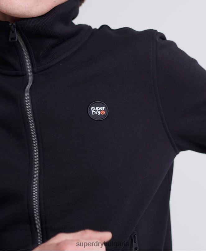 Superdry облекло N00H876 черен мъже колективна loopback писта отгоре
